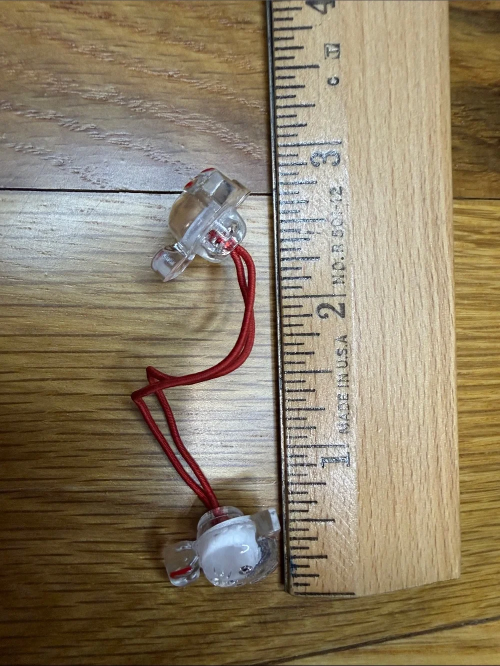 Vintage Hello Kitty Sanrio Clear Plastic Ponytail Holder Hair Tie Red Elastic
